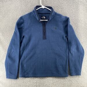 The North Face Fleece 1/4 Zip Blue Pullover‎ Men's Sz Med